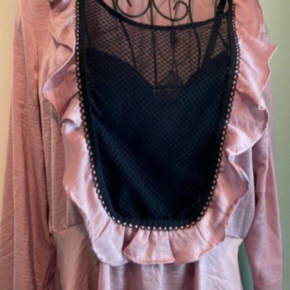 For Love and Lemons Pastel Pink Dressing gown Pink L - Picture 8 of 8